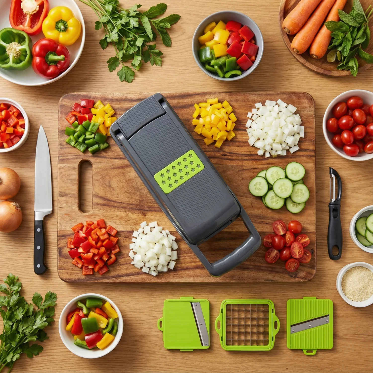TrendChefs™ SliceForce – 16-in-1 Rapid Vegetable Slicer